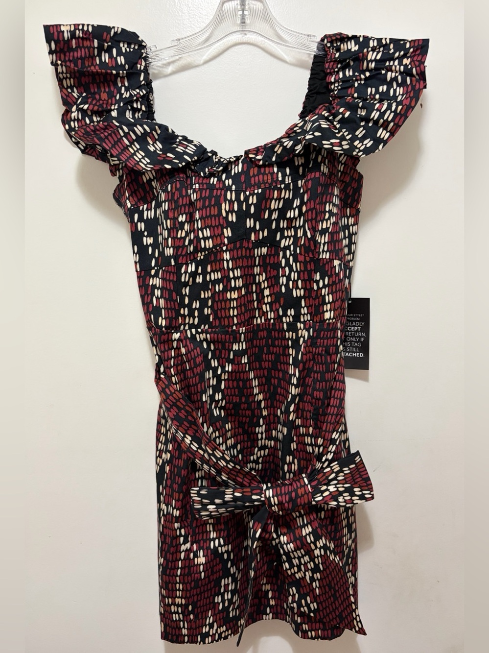 White House Black Market Off-The-Shoulder Poplin Mini Dress Sz.8 NWT - Picture 5 of 7
